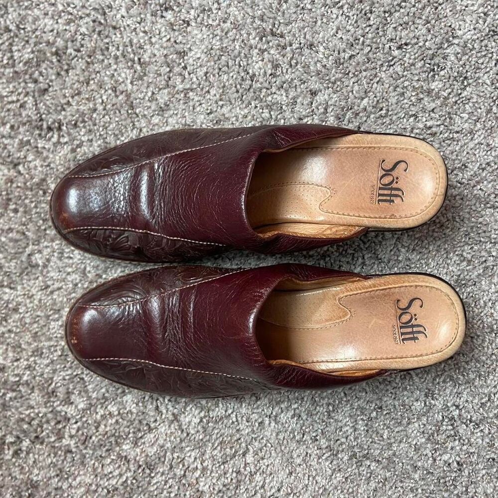Sofft Women's Brown and Burgundy Clogs